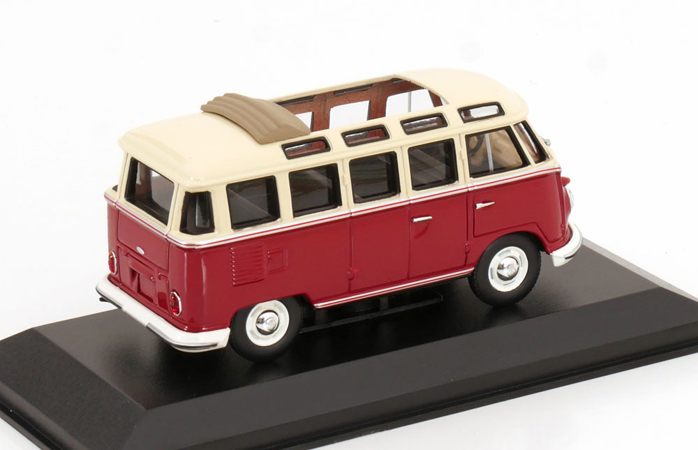 Macheta VW Bus T1 Samba 1963 rosu crem metal scara 1:43 Minichamps