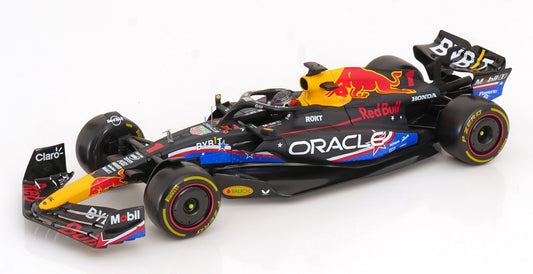 Macheta auto Red Bull Racing RB19 Austin F1 GP 2023 Max Verstappen 1:18 Bburago