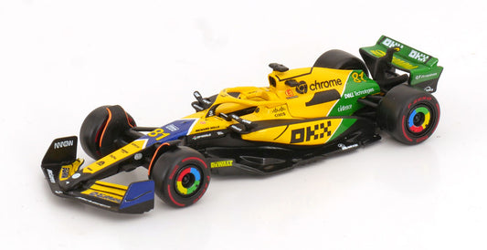 Macheta auto Mclaren MCL 38 #81 O. Piastri MONACO GP - SENNA 30th ANNIVERSARY LIVERY 2024 1:43 Bburago