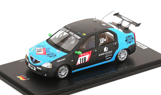 Macheta auto Dacia Logan No.118, 24h Nürbeurgring Charoudin/Kriese/Lachmayer (2021) 1:43 Spark