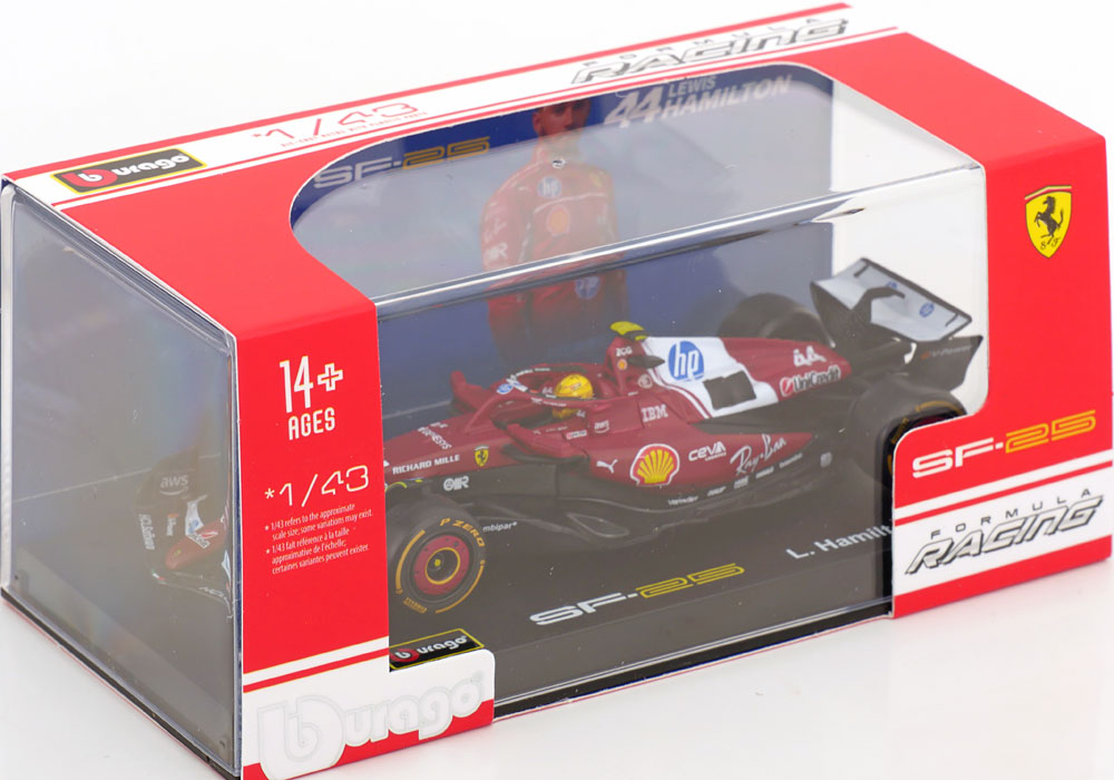 Macheta auto Ferrari SF-25 No.44 L. Hamilton (2025) 1:43 Bburago Signature