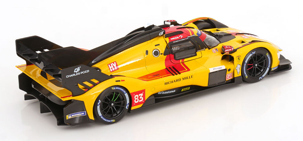 Macheta auto Ferrari 499P Sieger 24h Le Mans s Winner 2025  Kubica/Ye/Hanson Nr 83  1:18 BBurago