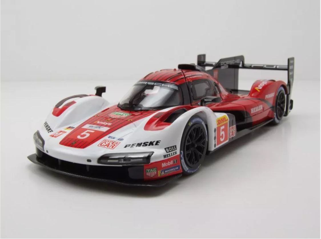 Macheta auto Porsche  963 9RD Team Penske Motorsport N 5 24h Le Mans 2023 D Cameron M. Christensen F. Makowiecki 1:24 Bburago