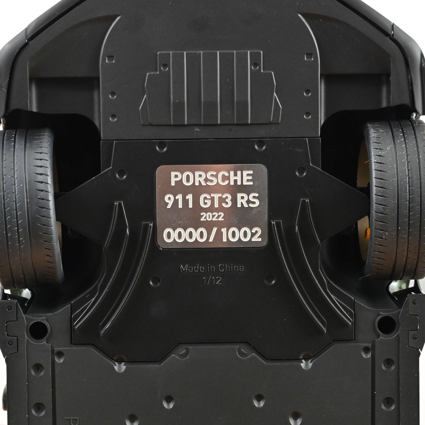 *Pre-order Porsche 911 GT3 RS, Jet Green Metallic and Black, 2022 1:12 Norev model car