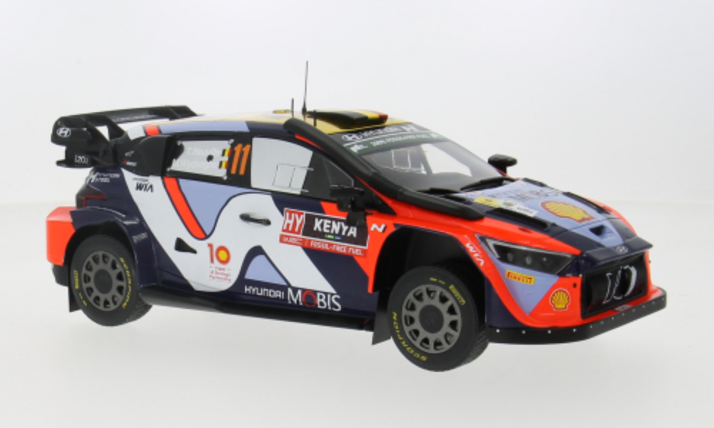 Model car Hyundai i20 N Rally1, WRC, Safari Rallye Kenya, 2024, #11 1:18 IXO