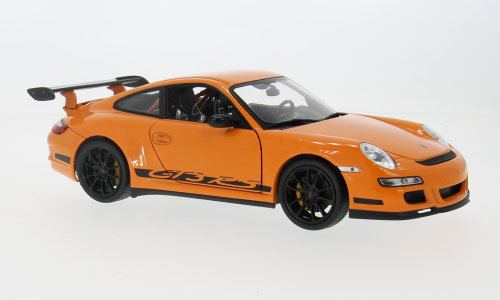 Macheta auto Porsche 911 (997) GT3 RS 2007 portocaliu 1:18 Welly