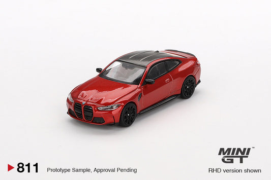 Macheta auto BMW M4 Competition (G82), Sakhir Orange, 2024 (LHD) 1:64 MIniGT