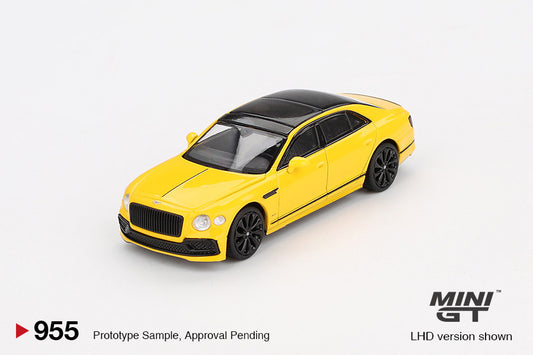 Macheta auto Bentley Flying Spur, Monaco Yellow, 2023 (LHD)  1:64 MIniGT