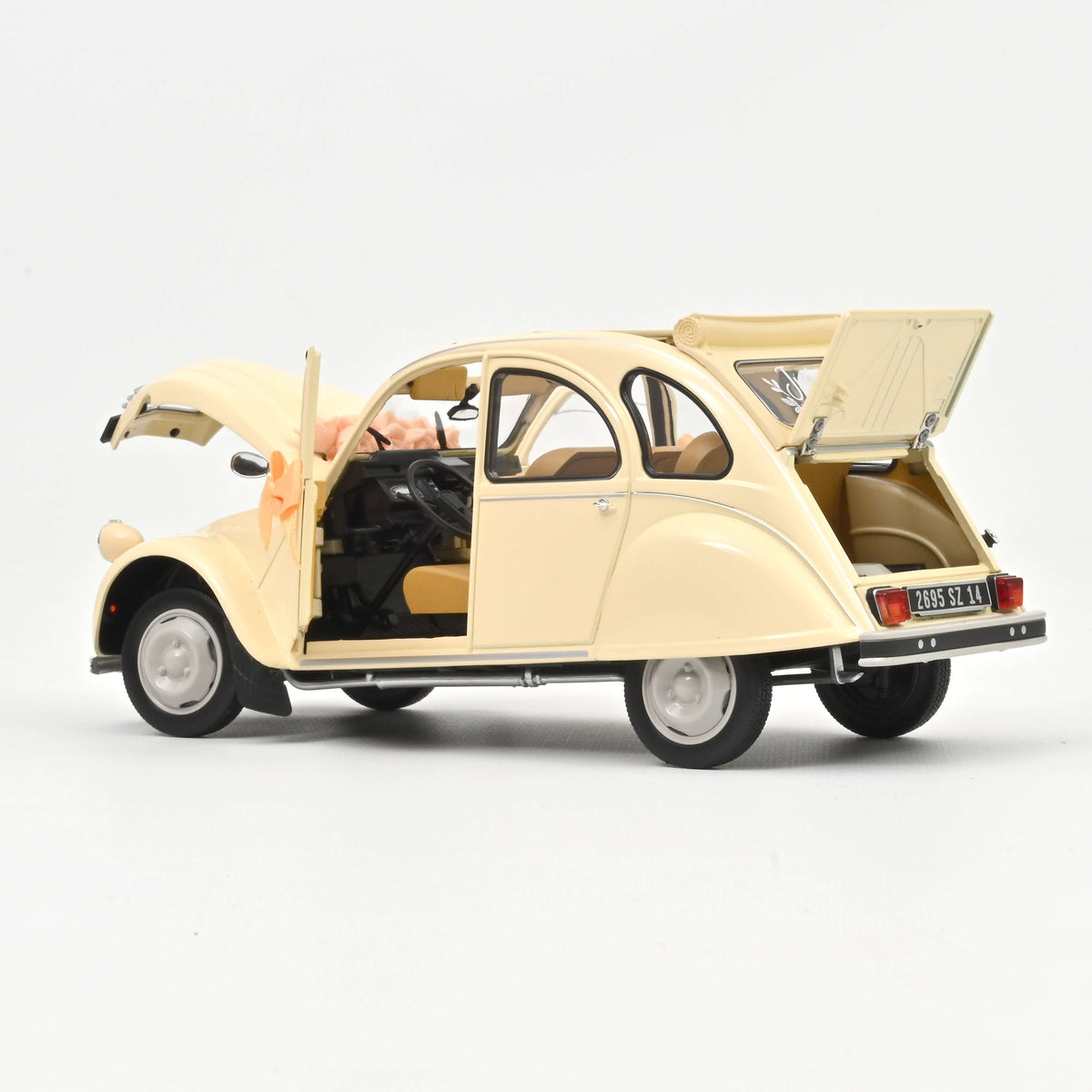Macheta auto Citroen 2CV 1986 Beige Wedding Gift  1:18 Norev