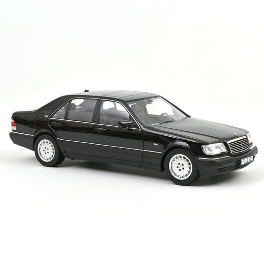Macheta auto Mercedes-Benz S600, Obsidian Black metallic, 1997 1:18 Norev