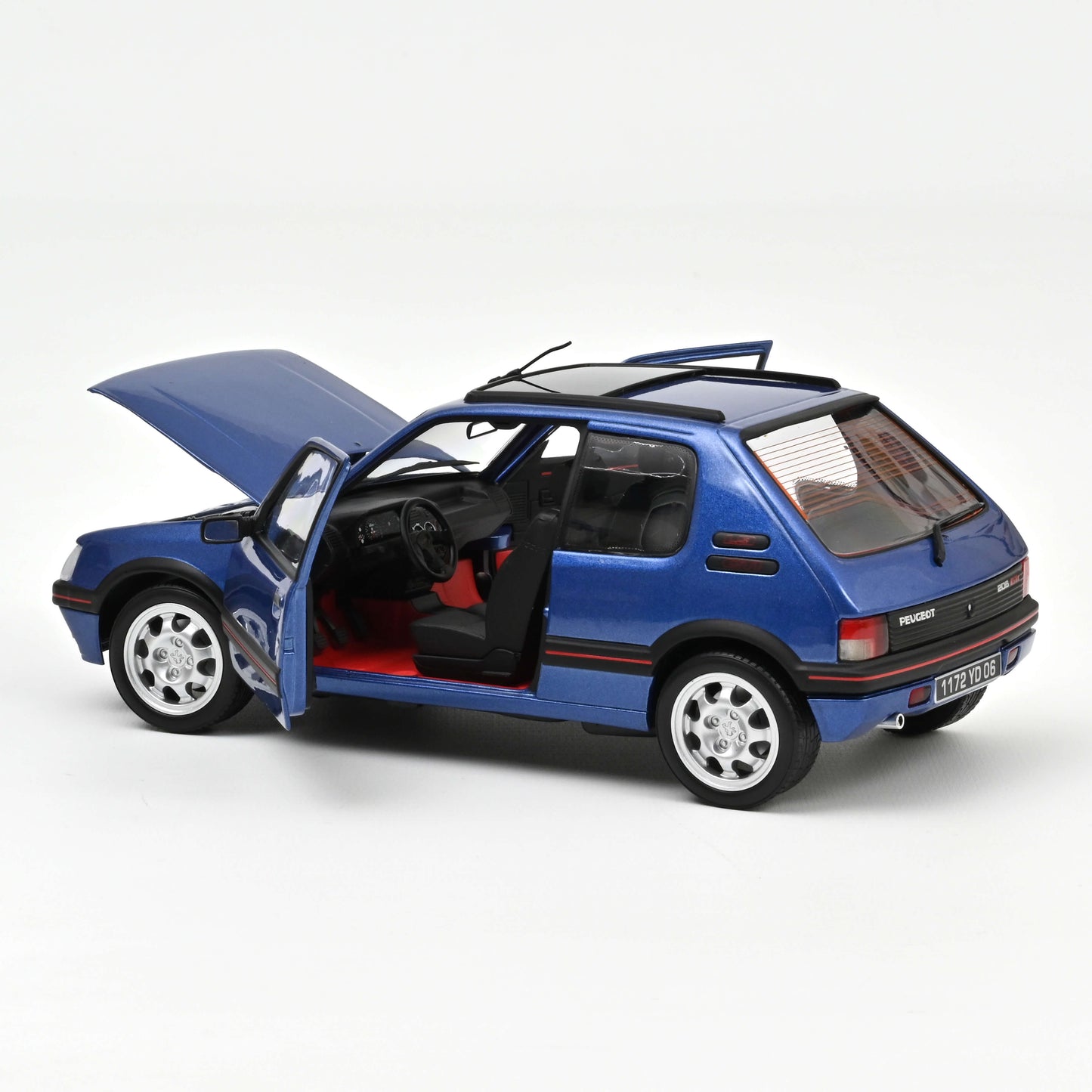 Macheta auto Peugeot 205 GTi 1.9 with windowroof (1992) 1:18 Norev