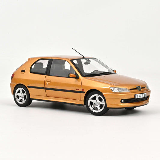 Macheta auto Peugeot 306 S16 1997 Blaze Yellow 1:18 Norev