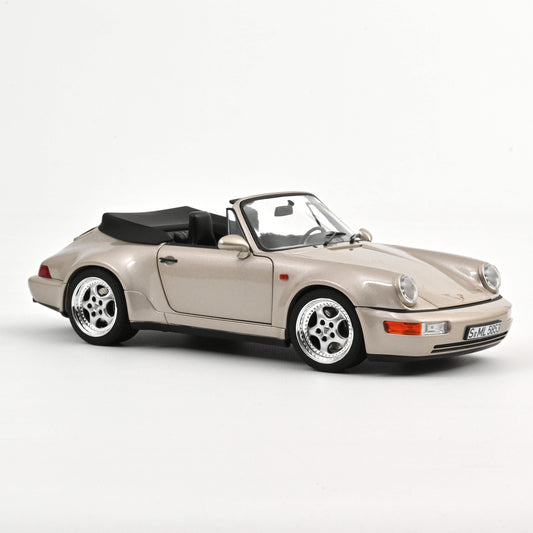 *Precomanda Macheta auto Porsche 911 Turbo Look Cabriolet 1992 Zermatt silver metallic 1:18 Norev