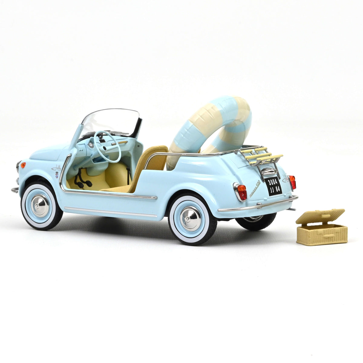 Macheta auto Fiat 500 Jolly 1965 Blue 1:18 Norev