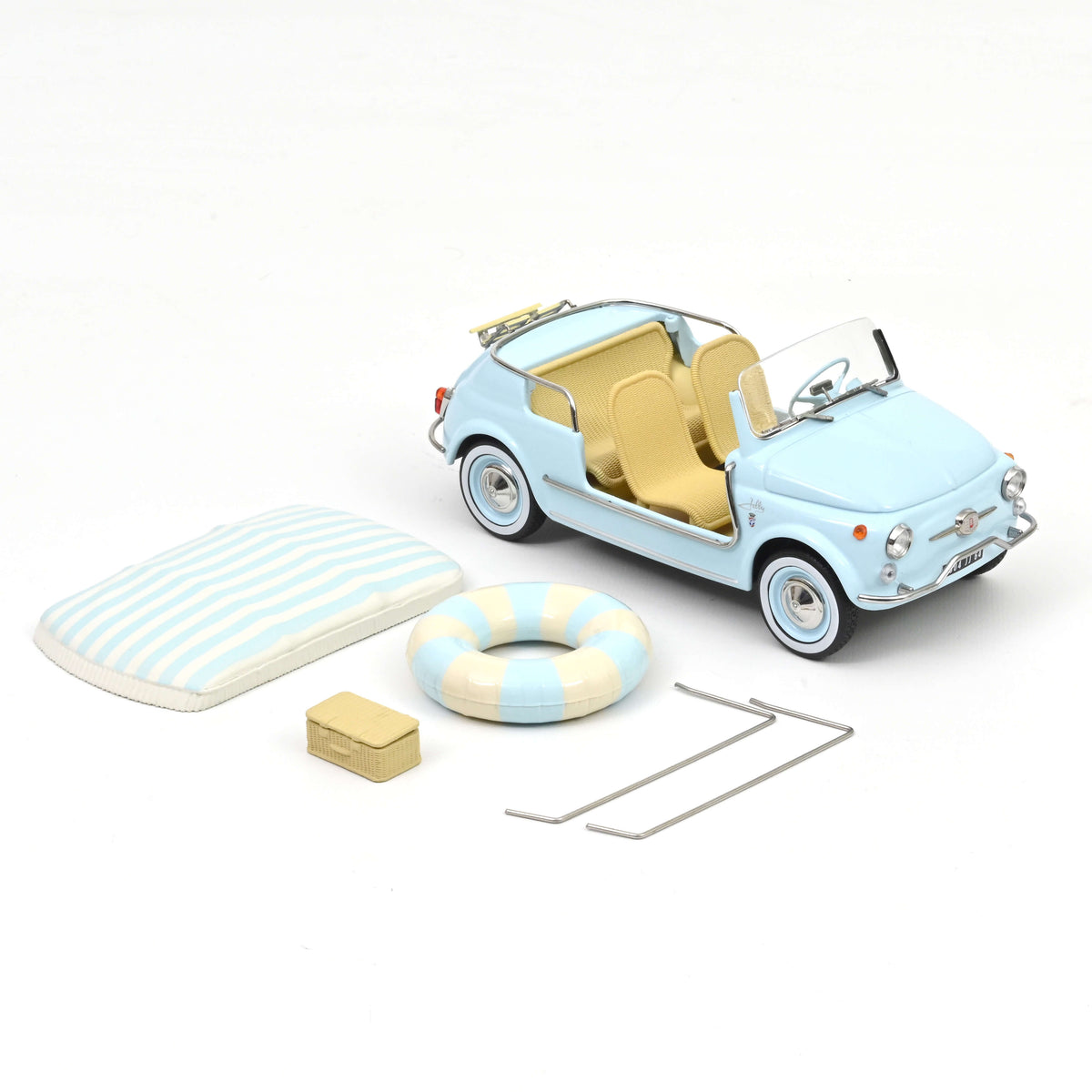 Macheta auto Fiat 500 Jolly 1965 Blue 1:18 Norev