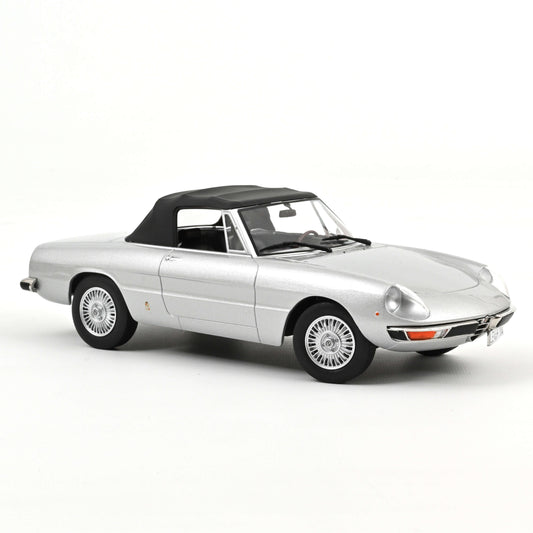 *Pre-order Alfa Romeo 2000 Spider, Silver Grey Metallic, 1973 1:18 Norev model car