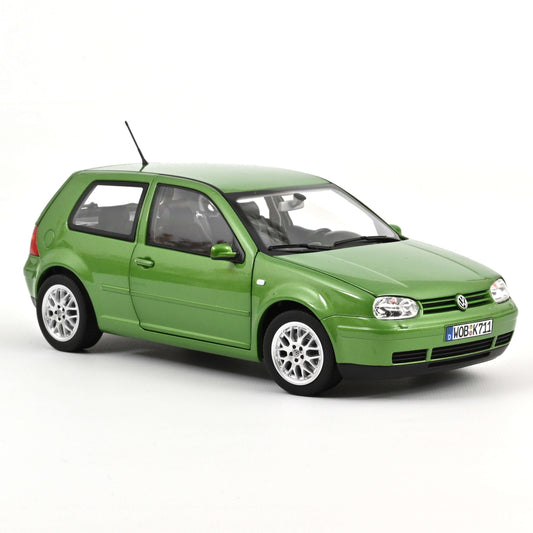 *Pre-order Volkswagen Golf GTI, Cosmic Green Metallic, 1998 1:18 Norev model car