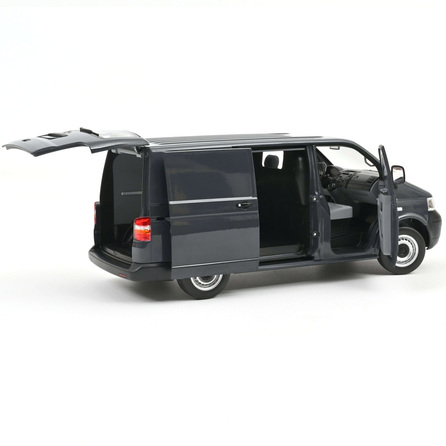 Macheta auto Volkswagen Transporter, Anthracite Grey, 2003 1:18 Norev