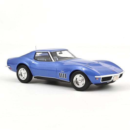 Macheta auto Chevrolet Corvette Coupe 1969 Le Mans Blue 1:18 Norev