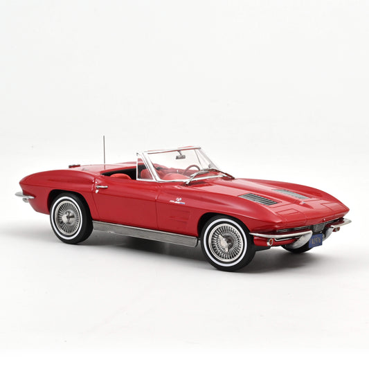 * Precomanda Macheta auto Chevrolet Corvette Sting Ray Cabriolet 1963 Riverside Red  1:18 Norev