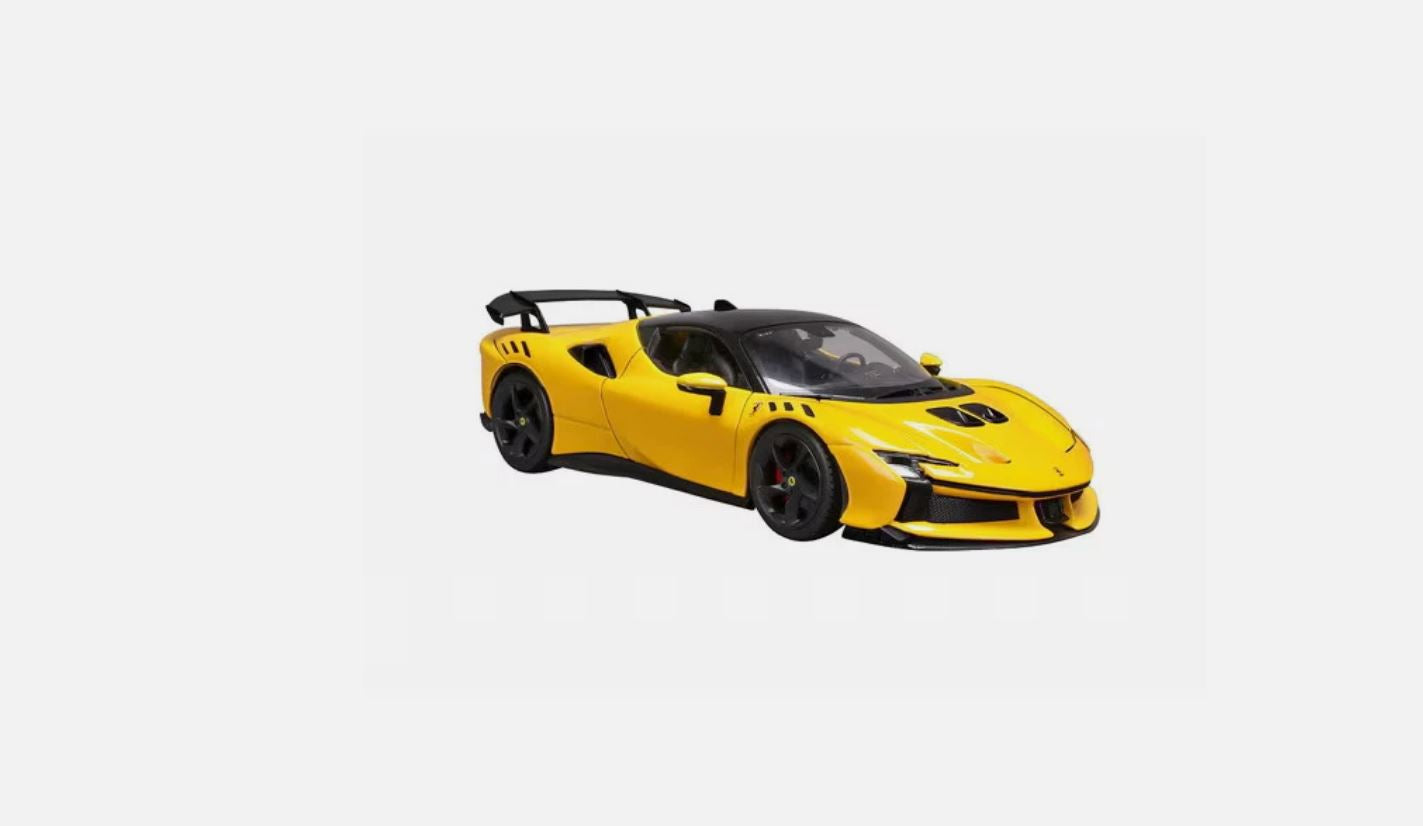 Ferrari SF90 XX Stradale Yellow 2024 1:24 Bburago model car