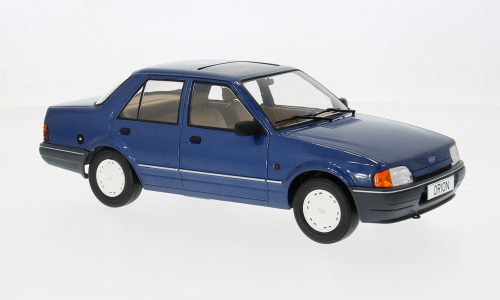 Macheta auto Ford Orion MK II, albastru, 1986 1:18 MCG