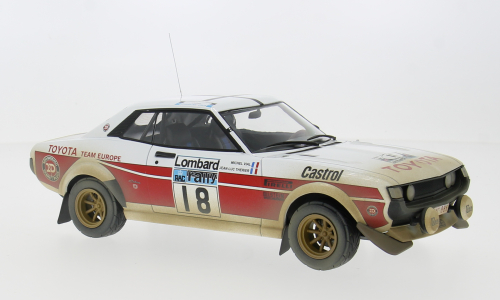 Toyota Celica 2000 GT (RA21) model car, RAC Rally, 1977, #18 1:18 IXO