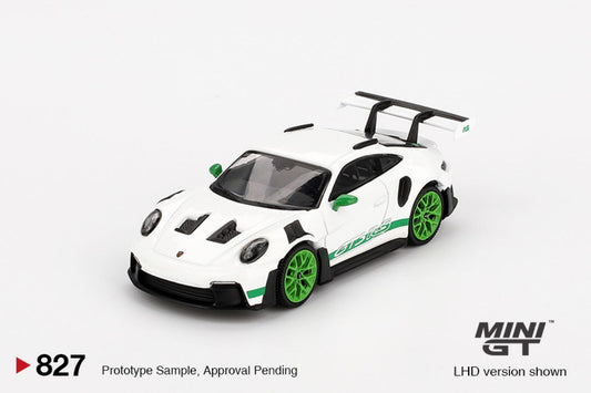 Macheta auto Porsche 911 (992) GT3 RS White Tribute to Carrera RS Package 2023 (LHD) 1:64 MIniGT