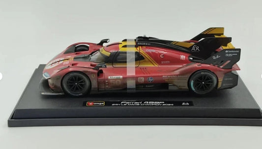 Model car Ferrari 499P N. 50 Winner 24h Le Mans(After race version) 2024 A. Fuoco, M. Molina, N. Nielsen 1:18 BBurago