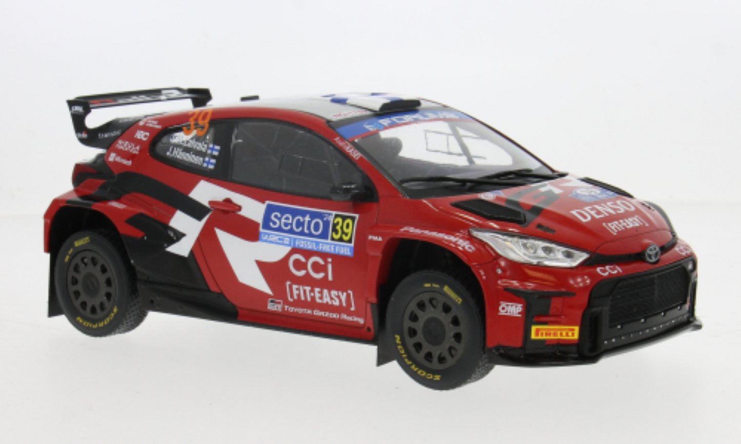 Toyota GR Yaris Rally2, Rally WM, Rally Finland, 2024, #39, #22 1:18 IXO model car