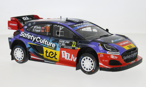Macheta auto Ford Puma Rally1, WRC, Rally Schweden, 2025, #22, M.Sesks/R.Francevic 1:18 IXO