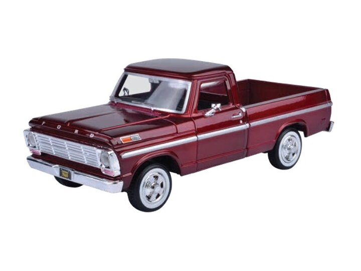 Macheta Ford F-100 Pickup 1969 1:24 MotorMax rosu metal