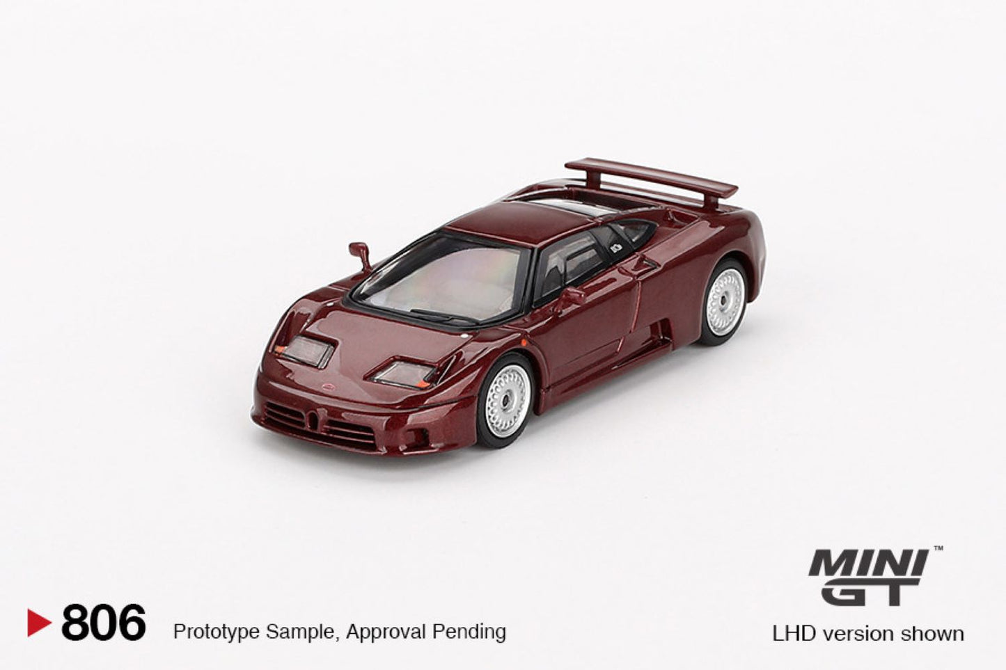 Macheta auto Bugatti EB110 GT Dark Red Metallic 1995 (LHD) 1:64 MIniGT