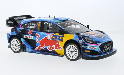 Macheta auto Ford Puma Rally1, Rallye WM, Central European Rally, 2023, Red Bull, #8 1:18 IXO