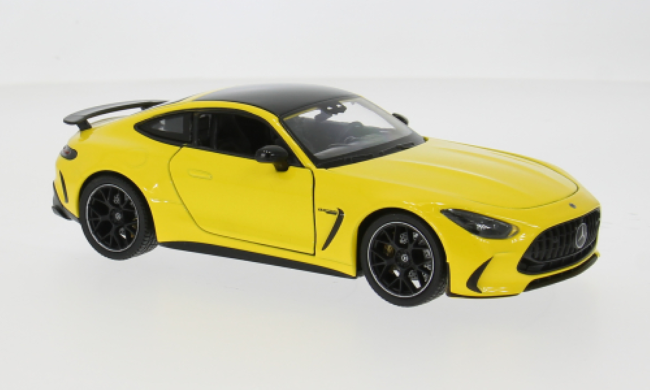 Macheta auto Mercedes AMG GT galben 1:24 Welly