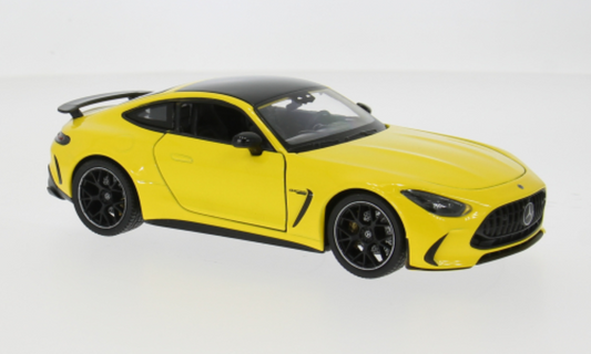 Macheta auto Mercedes AMG GT galben 1:24 Welly