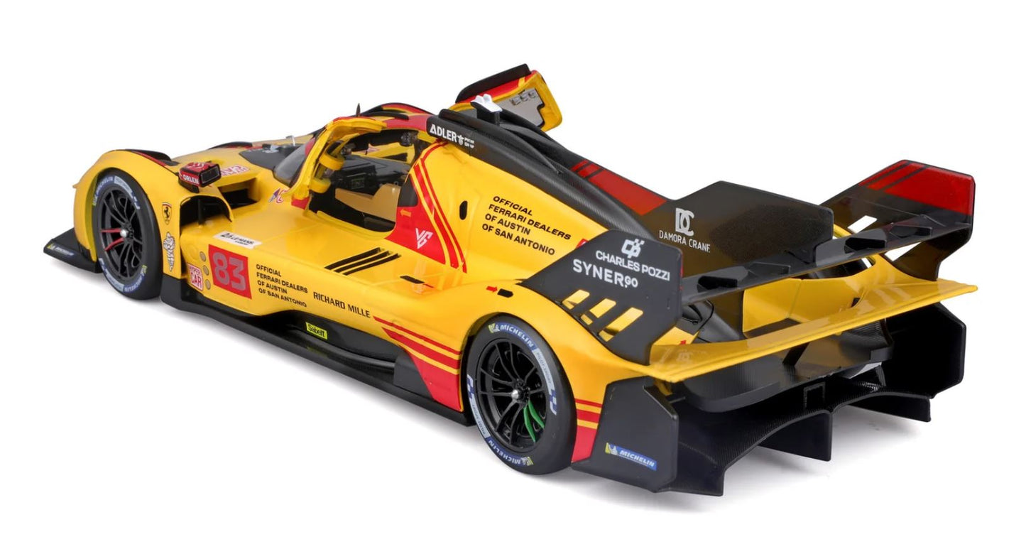 Macheta auto Ferrari 499P Sieger 24h Le Mans 2024  Kubica/Ye/Hanson Nr 83  1:18 BBurago
