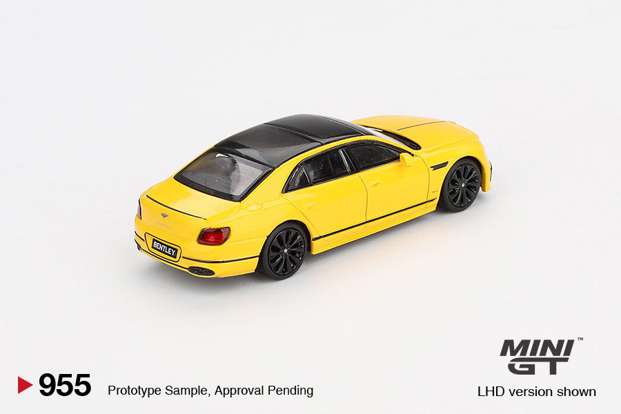 Macheta auto Bentley Flying Spur, Monaco Yellow, 2023 (LHD)  1:64 MIniGT