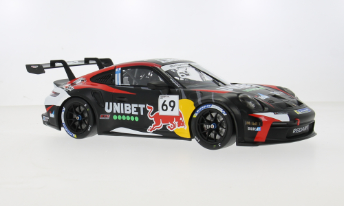 Macheta auto Porsche 911 GT3 Cup, Porsche Cup Zolder, 2024, #69, K.Rovenpera 1:18 IXO