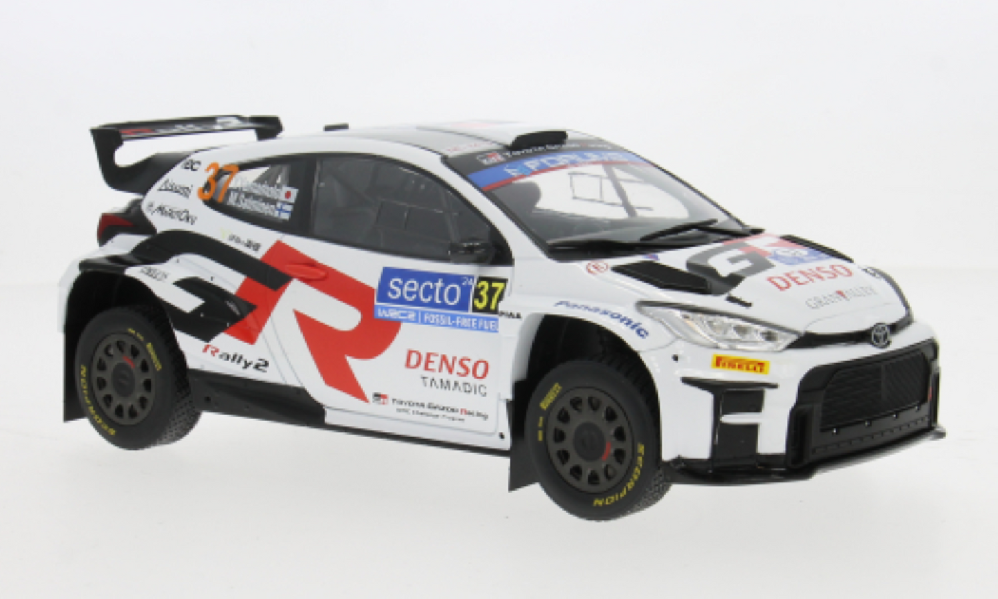 Toyota GR Yaris Rally2, Rally WM, Rally Finland, 2024, #37 1:18 IXO model car