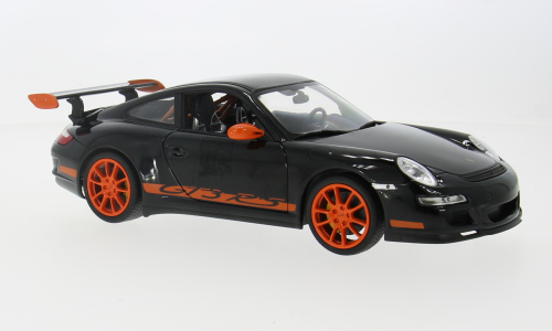 Macheta auto Porsche 911 (997) GT3 RS 2007 Negru 1:18 Welly