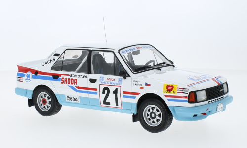 Macheta auto Skoda 130 LR, Rallye WM, Rally Acropolis, 1986, #21 1:18 IXO