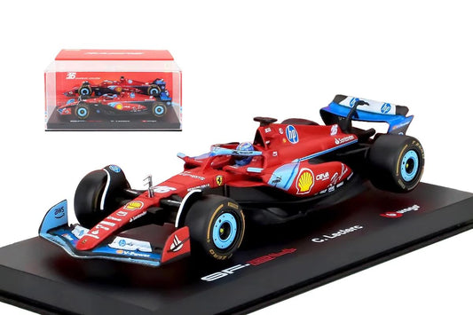 Macheta auto Ferrari F1 SF-24 Charles Leclerc #16 Miami GP 2024 Livery 1:43 Bburago Signature