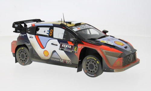 Macheta auto Hyundai i20 N Rally1, Safari Rallye Kenia, 2025, #8, O.Tänak/M.Järveoja 1:18 IXO