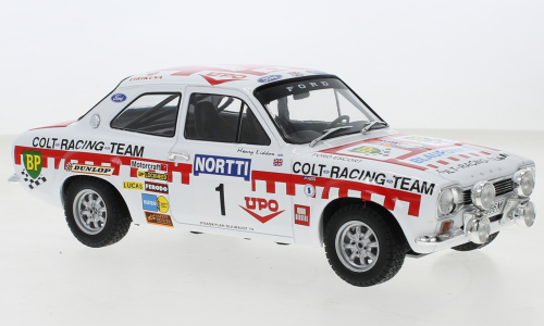Macheta auto Ford Escort MK I RS 1600, Rallye WM, 1000 Lakes Rally, 1974, #1 1:18 IXO