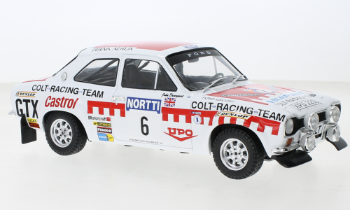 Macheta auto Ford Escort MK I RS 1600, Rallye WM, 1000 Lakes Rally, 1974, Colt Racing Team, #6 1:18 IXO