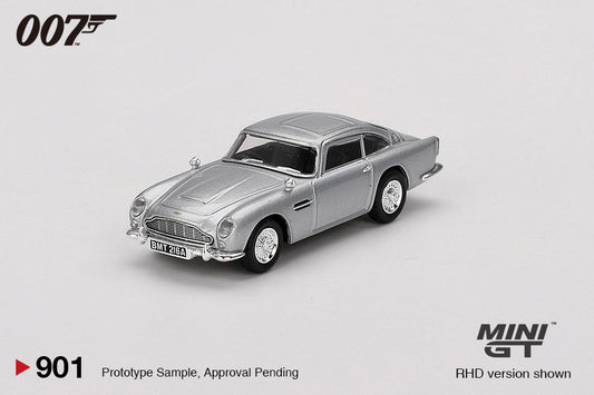 Macheta auto Aston Martin DB5 James Bond 007 "Thunderball" English Blister Packaging, 1965 (RHD) 1:64 MIniGT