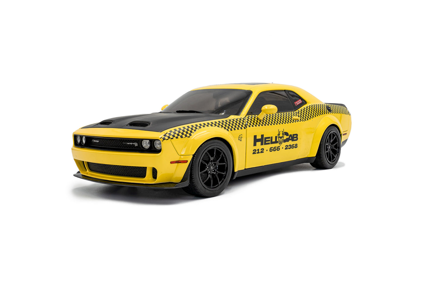 Macheta auto Dodge Challenger SRT Hellcat Redeye Widebody, NYC Hellcab, 2023 1:18 Solido