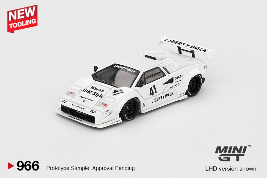 Macheta auto Lamborghini Countach LB-WORKS Tokyo Auto Salon White, 2024 (LHD) 1:64 MIniGT