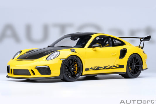 Macheta auto Porsche 911 (991.2) GT3 RS Weissach Package (Racing Yellow) 1:18 AutoArt